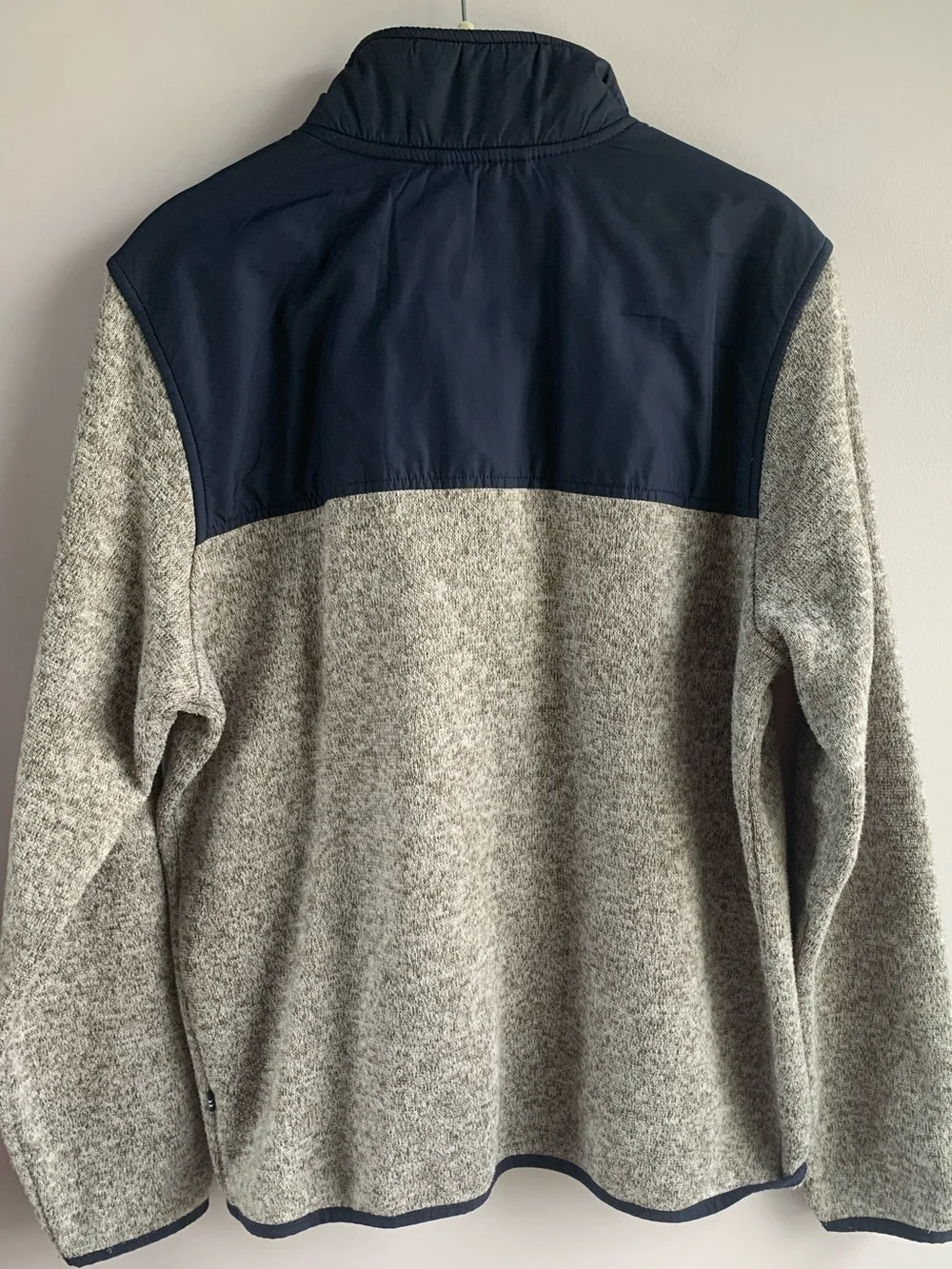 Nautica Knit Jacket Heathered Grey Navy Full Zip Logo Soft Warm Kids Boys XL